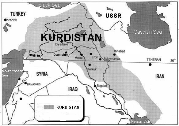 Kurdistan Map in1938.