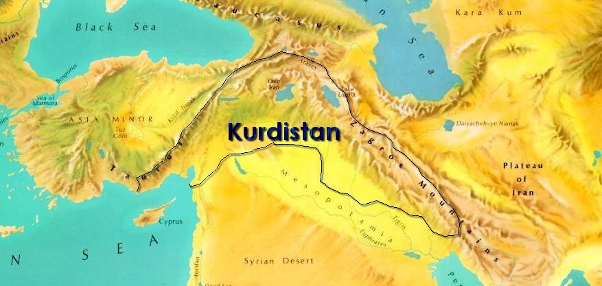 Kurdistan's Map